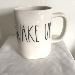 Rae Dunn Mug By Magenta 213 WAKE UP Artisan Collection Ivory White Coffee Tea